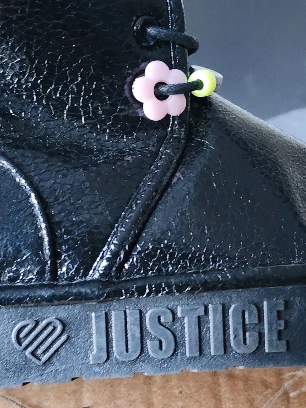 NWT Justice Girls Boots Size 13 Black Faux Fur Lined Beaded Detail School Casual